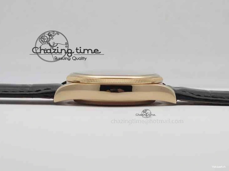 Black RG A3165 Dial Leather Date On Stick Best Edition Strap VF Cellini Markers Black 0708
